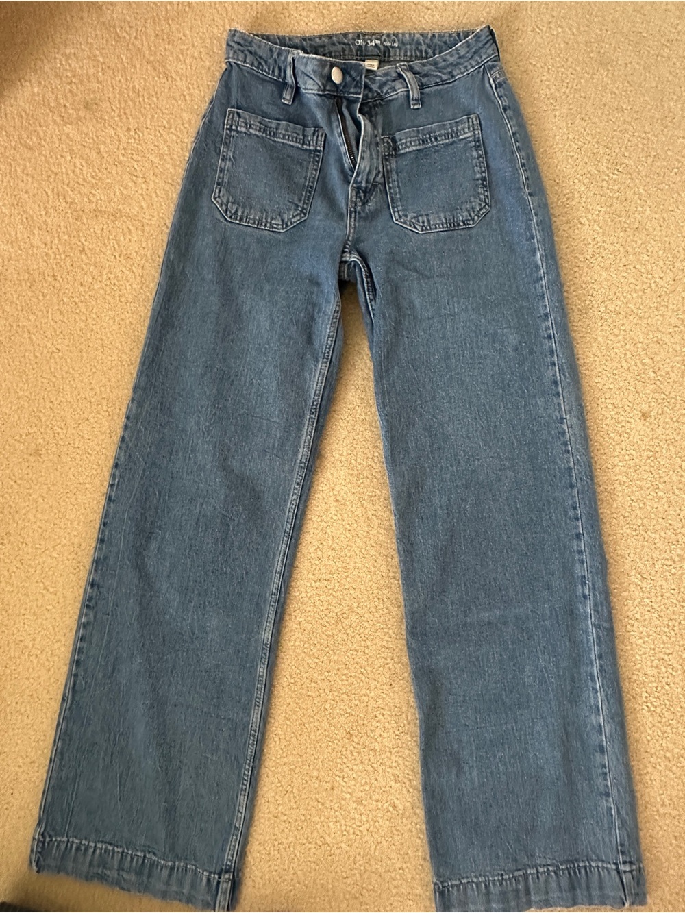 Women’s Wide-Leg Blue Denim Jeans